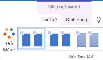 Nút Đổi Màu bên trên tab Thiết nối tiếp Công cụ SmartArt