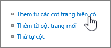 Thêm từ các cột hiện có