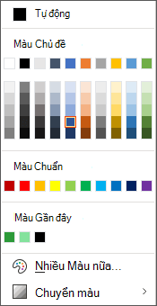 Hộp thoại màu trong Office 365