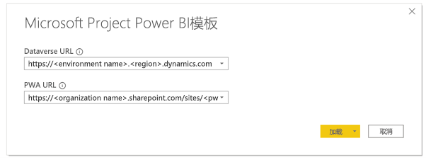 Microsoft Project Power BI 模板