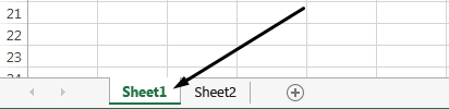 Excel工作表标签位于工作表窗口Excel底部。
