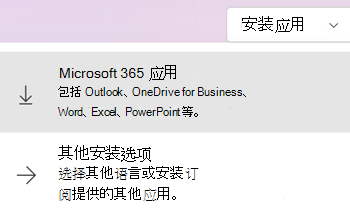在 Microsoft365.com 安装应用