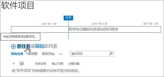 任务日程表，单击“新建 +”，添加任务