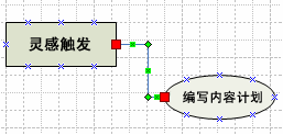 在端点显示为红色的实心正方形时，表示形状已正确连接。