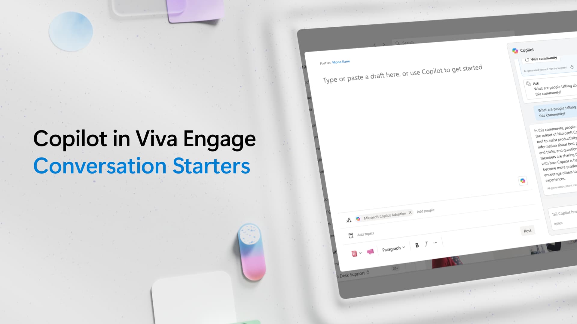 视频：Viva Engage 中的对话引子