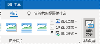 Outlook for Windows 功能区上的“替换文字”按钮。