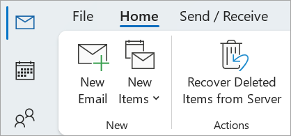选择“从服务器恢复已删除邮件”以还原不再位于“已删除邮件”文件夹中的邮件