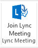 Outlook 功能区中的“加入 Lync 会议”按钮