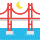 桥在夜间表情符号