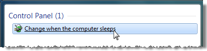 Change when the computer sleeps