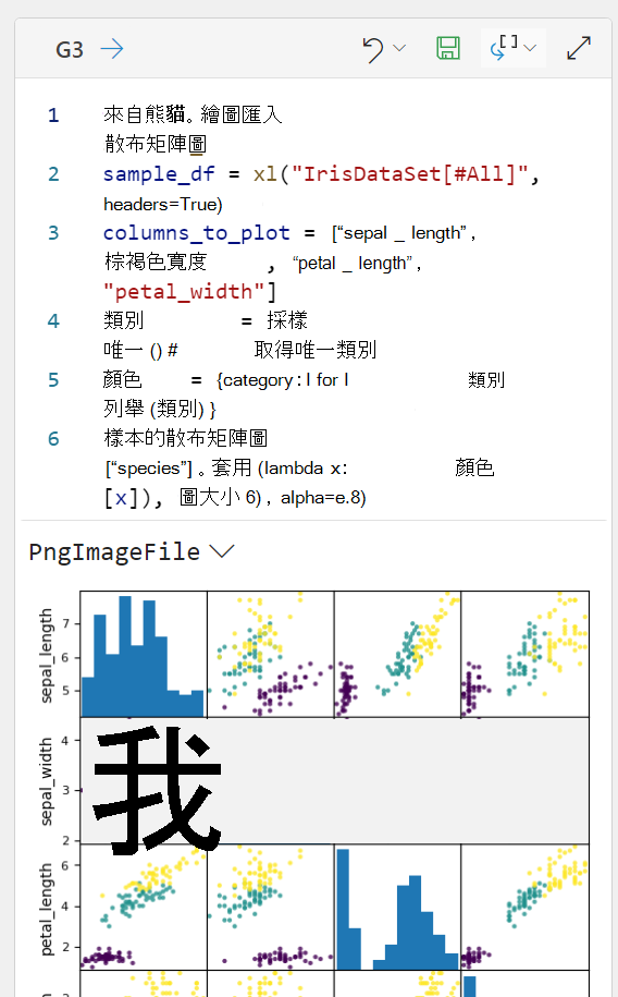 展開輸出以查看影像和其他輸出數據。