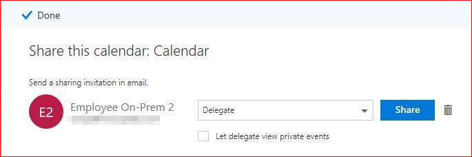 A screenshot of the dumpster icon on the Share this calendar page