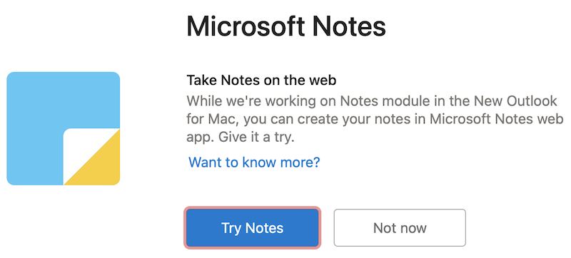 在網路上試用 Microsoft Notes