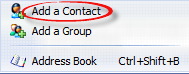 Add a contact option in drop down