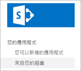 快速啟動欄，且已強調來自貴組織