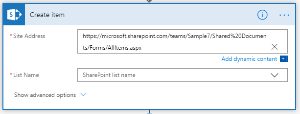 Sharepoint screenshot dropdown long url