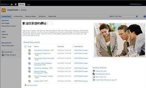 SharePoint 2010 主版頁面