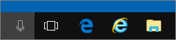 具有 [邊緣] 和 [IE] 圖示的 Windows 10 工作列