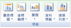 Excel 功能區影像