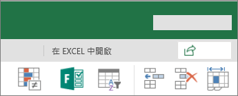 [在 Excel 中編輯] 按鈕