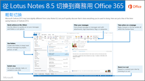 從 IBM Lotus Notes 切換到 Office 365 的指南縮圖